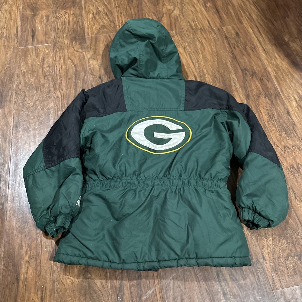 Starter NFL Green Bay Packers Winter Coat Kids Boys Size Large Nylon